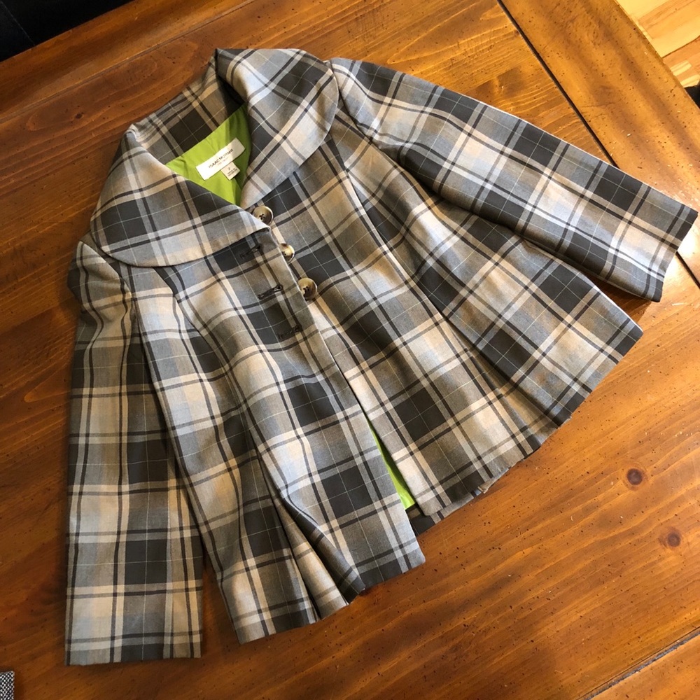 Plaid swing jacket